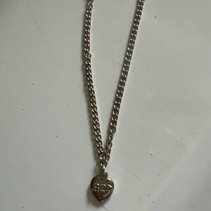 Vintage Beta Sigma Phi Welcome Silver Heart Bracelet